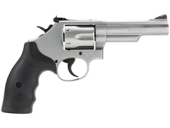 Smith & Wesson 162662 Model 66 357 Mag or 38 S&W Spl +P Stainless Steel 4.25" Barrel, 6 Shot Matte Stainless Steel K-Frame, Red Ramp Front/White Outline Rear Sights, Internal Lock