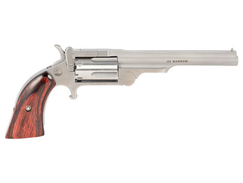 North American Arms 22MR4 Ranger II 22 WMR 5 Shot 4" Stainless Steel Barrel, Stainless Steel Frame, Stainless Cylinder, Rosewood Boot Grip, Exposed Hammer