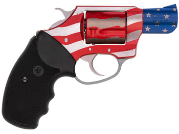 Charter Arms 23872 Undercover The Old Glory Small 38 Special, 5 Shot 2" American Flag Stainless Steel Barrel & Cylinder, American Flag Aluminum Frame w/Black Finger Grooved Rubber Grip, Exposed Hammer