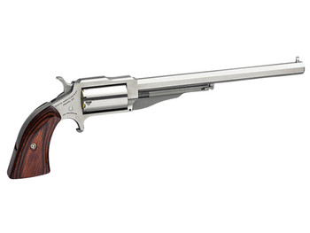North American Arms 18606 Earl Hogleg *CA Compliant 22 WMR 5 Shot 6" Satin Stainless Steel Barrel, Satin Stainless Steel Frame, Stainless Cylinder, Wood Grip, Exposed Hammer