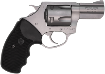 Charter Arms 74020 Pitbull  Large 40 S&W 5 Shot 2.30" Matte Stainless Steel Barrel, Cylinder & Frame w/Black Finger Grooved Rubber Grip                                                                 