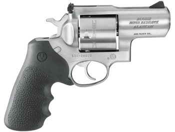 Ruger 5302 Super Redhawk Alaskan Small Frame 480 Ruger 6rd 2.50" Satin Stainless Steel Barrel, Cylinder & Frame, Black Hogue Finger Groove Monogrip, Transfer Bar Safety Exposed Hammer