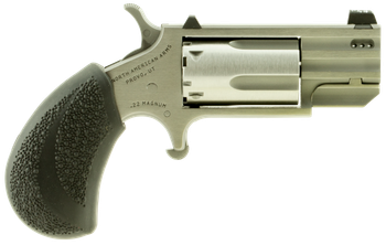 North American Arms PUGDP Pug  22 WMR 5 Shot 1" Stainless Steel Ported Barrel, Stainless Steel Frame, Stainless Cylinder, Black Polymer Grip, Exposed Hammer                                            