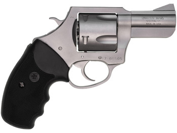 Charter Arms 74520 Pitbull 45 ACP 5rd, 2.50" Matte Stainless Steel Barrel, Cylinder & Frame, Standard Hammer, Finger Grooved Black Rubber Grip