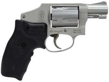 Smith & Wesson 163811 Model 642 Airweight 38 Special + P 5 Shot 1.88" Stainless Steel Barrel/Cylinder, Matte Silver Aluminum Alloy J-Frame, Includes Crimson Trace LG-305 Lasergrip