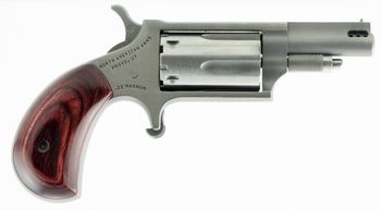 North American Arms 22MCP Mini-Revolver  22 LR/22 WMR 5 Shot 1.63" Stainless Steel Ported Barrel & Frame, Stainless Cylinder, Rosewood Birdshead Grip, Exposed Hammer, Includes 22 LR Cylinder          