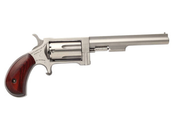 North American Arms SW4 Sidewinder *CA Compliant 22 WMR 5 Shot 4" Stainless Steel Barrel, Frame & Cylinder, Rosewood Birdshead Grip, Exposed Hammer