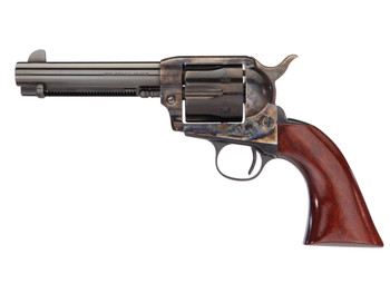 Taylors & Company 555148 1873 Cattleman Gunfighter 357 Mag Caliber with 4.75" Blued Finish Barrel, 6rd Capacity Blued Finish Cylinder, Color Case Hardened Finish Steel Frame & Walnut Army Size Grip