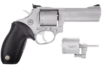 Taurus 2992049 Tracker 992 22 LR or 22 WMR 9rd 4" Barrel, Overall Matte Finish Stainless Steel & Black Ribber Grip Includes Cylinder                                                                    