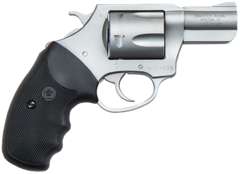 Charter Arms 79920 Pitbull  Large 9mm Luger, 5 Shot 2.20" Matte Stainless Steel Barrel, Cylinder & Frame w/Black Finger Grooved Rubber Grip                                                             