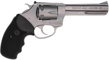Charter Arms 72242 Pathfinder Target 22 LR, 8 Shot 4.20" Matte Stainless Steel Barrel & Cylinder, Anodized Aluminum Frame w/Black Finger Grooved Rubber Grip, Exposed Hammer                            