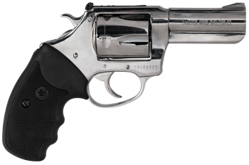 Charter Arms 73539 Mag Pug  Large 357 Mag, 5 Shot 3" High Polished Stainless Steel Barrel, Cylinder & Frame w/Black Finger Grooved Rubber Grip                                                          