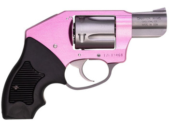 Charter Arms 53851 Undercover Lite Chic Lady Small 38 Special 5 Shot 2" High Polished Stainless Steel Barrel & Cylinder, Pink Aluminum Frame w/Black Finger Grooved Rubber Grip, Concealed Hammer
