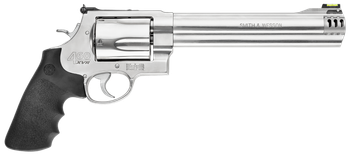 Smith & Wesson 163460 Model 460 XVR Extra Large 460 S&W Mag 5 Shot 8.38" Satin Compensated Barrel, Satin Cylinder, Satin Stainless Steel Frame, Black Finger Grooved Grip, Exposed Hammer               