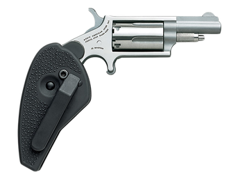 North American Arms 22MHG Mini-Revolver  22 WMR 5 Shot 1.63" Stainless Steel Barrel, Frame & Cylinder, Black Synthetic Holster Grip, Exposed Hammer                                                     