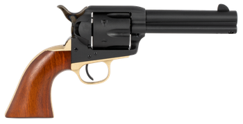Taylors & Company 550430 Old Randall  357 Mag Caliber with 4.75" Barrel, 6rd Capacity Cylinder, Overall Blued Finish Steel & Walnut Navy Size Grip                                                      