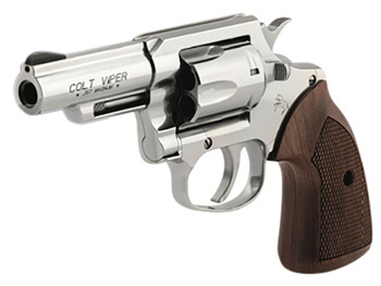 Colt Mfg VIPERSP3WRR Viper 357 Mag/38 Special 6rd 3" 1/2 Lug Stainless Steel Barrel, Stainless Steel Cylinder & Frame, American Walnut Grip, Exposed Hammer