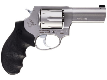 Taurus 2-85639NS 856 Defender Small 38 Special +P 6 Shot 3" Matte Stainless Steel Barrel, Cylinder & Frame, Hogue Finger Grooved Grip, Transfer Bar Safety, Exposed Hammer