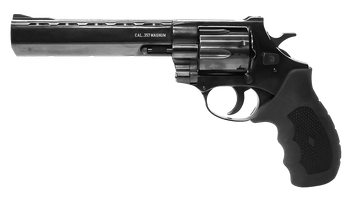 Weihrauch Guns 770134 Windicator  357 Mag 6rd 6" Blued Steel Barrel,  Cylinder & Frame, Ramp Front/Fixed Rear Sights, Exposed Hammer, Finger Grooved Black Rubber Grip                                  