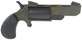 North American Arms TGHMB Green Huntsman  22 WMR 5 Shot 2" OD Green Cerakote Heavy Vent Rib Barrel, OD Green Cerakote Steel Frame, Matte Black Cylinder, Black Cobblestone Rubber Grip, Exposed Hammer  