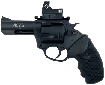 Charter Arms 13535 Mag Pug  Large 357 Mag 5 Shot, 3" Black Passivate Steel Barrel & Cylinder, Black Passivate Steel w/Picatinny Rail Frame. Black Combat Rubber Grip, Includes Micro Optic              