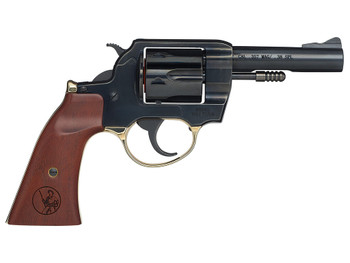 Henry H017GDM Gunfighter 357 Mag/38 Special 6rd 4" Blued Steel Barrel, Blued Cylinder, Blued Polished Steel Frame, Walnut Gunfighter Grip Transfer Bar Safety