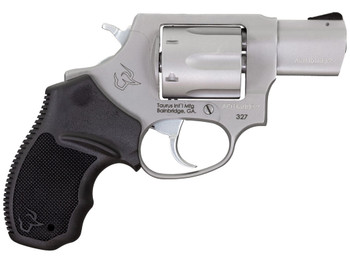 Taurus 232729 327 Small Frame 327 Federal Mag 6rd 2" Matte Stainless Steel Barrel, Cylinder & Frame, Black Finger Groove Rubber Grip, Hammer Safety