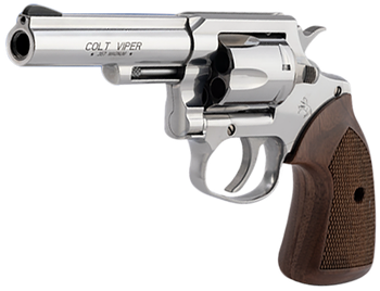 Colt Mfg VIPERSP4WRR Viper  357 Mag/38 Special 6rd 4.25" 1/2 Lug Stainless Steel Barrel, Stainless Steel Cylinder & Frame, American Walnut Grip, Exposed Hammer                                         