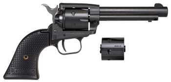 Heritage Mfg SRR22MBS4PG Rough Rider  22 LR/22 WMR 6 Shot, 4.75" Black Satin Steel Barrel, Frame & Cylinder, Black Polymer Grip, Exposed Hammer                                                         