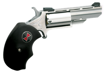 North American Arms BWL Black Widow  Compact Frame 22 LR 5 Shot 2" Stainless Steel Vent Rib Barrel, Stainless Steel Frame, Stainless Cylinder, Black Finger Grooved Rubber Grip, Exposed Hammer         