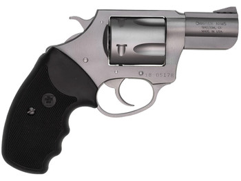 Charter Arms 73520 Mag Pug Large 357 Mag, 5 Shot 2.20" Matte Stainless Steel Ported Barrel, Matte Stainless Steel Cylinder & Frame w/Black Finger Grooved Rubber Grip