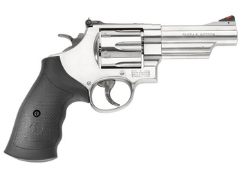 Smith & Wesson 163603 Model 629 N-Frame Frame 44 S&W Spl 44 Rem Mag 6rd 4.12" Stainless Steel Barrel, Stainless Cylinder, Steel Frame, Black Finger Groove Grip, Internal Lock Safety, Exposed Hammer