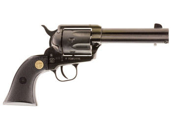 Chiappa Firearms 340250 SAA 1873 Medium Frame 22 LR 6 Shot, 4.75" Blued Steel Barrel, Cylinder & Frame, Black Plastic Grip, Exposed Hammer