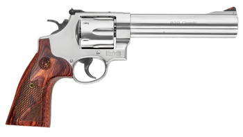 Smith & Wesson 150714 Model 629 Deluxe 44 Rem Mag or 44 S&W Spl Stainless Steel 6.50" Barrel & 6rd Cylinder, Satin Stainless Steel N-Frame, Textured Wood Grip                                          
