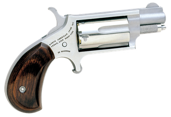 North American Arms 22MS Mini-Revolver *CA Compliant 22 WMR 5 Shot 1.13" Stainless Steel Barrel, Frame & Cylinder, Rosewood Birdshead Grip Exposed Hammer                                               