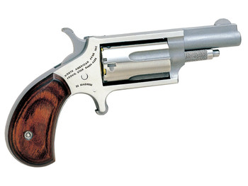 North American Arms 22M Mini-Revolver 22 WMR 5 Shot 1.63" Stainless Steel Barrel, Frame & Cylinder, Rosewood Grip Exposed Hammer