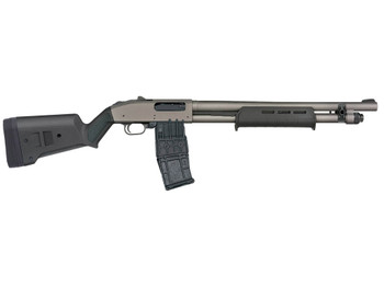 Mossberg 50221 590M 12 Gauge 10+1 18.50" Tungsten Gray Cerakote Barrel & Steel Drilled & Tapped Receiver, Magpul SGA Black Synthetic Stock