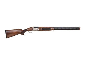 Mossberg 75491 Gold Reserve 16 Gauge Break Open 2.75" 2rd 28" Blue Polished Over/Under Vent Rib Barrel, Silver w/Engraved Scroll & Gold Inlay Receiver, Fixed Grade A Walnut Stock