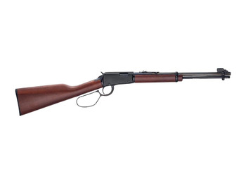 Henry H001R22 Classic Carbine 22 S/L/LR 13/14/18+1 16.50" Blued Round Barrel, Black Aluminum Grooved Receiver, American Walnut Straight Grip Stock
