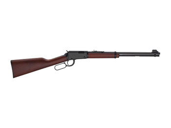 Henry H00122M Classic 22 WMR 12+1 18.50" Blued Round Barrel, Black Aluminum Grooved Receiver, American Walnut Straight Grip Stock