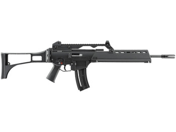 HK 81000995 G36 22 LR 10+1 18.13" Black Barrel w/Flash Suppressor, Black Receiver w/Picatinny Rail, Black Folding Synthetic Stock, Black Polymer Grip