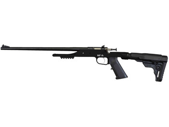 Keystone KSA2180LH Precision 6061 Overlander Pack Rifle 22 LR Single Shot 16.12" Carbon Fiber Threaded Barrel, Black Anodized Picatinny Rail Aluminum Receiver, Aluminum/Carbon Fiber Adjustable Skeleto