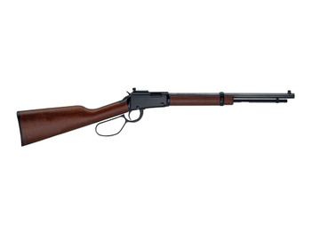 Henry H001TRP22 Tracker Carbine 22 S/L/LR 13/14/18+1 16.50" Blued Octagon Barrel, Black Aluminum Grooved Receiver, American Walnut Straight Grip Stock