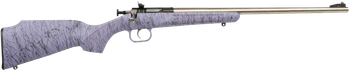 Crickett KSA2445 Gen2  Youth 22 LR 1rd 16.13" Stainless Single Shot Barrel, Stainless Steel Receiver, Purple w/Black Webbing Fixed Synthetic Stock                                                      