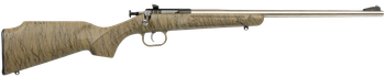 Crickett KSA2443 Gen2  Youth 22 LR 1rd 16.13" Stainless Single Shot Barrel, Stainless Steel Receiver, Tan w/Black Webbing Fixed Synthetic Stock                                                         