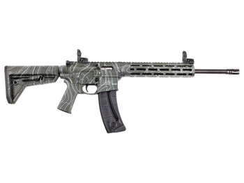 Smith & Wesson 14469 M&P15-22 Sport 22 LR 25+1 16.50" Black Threaded Barrel, Overall OD Green Topographic Cerakote Polymer Receiver w/Picatinny Rail, M-LOK Handguard, Adj Magpul Moe SL Polymer Stock