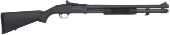 Mossberg 51663 590A1  12 Gauge Pump 3" 8+1 20" Black Parkerized Heavy-Walled Barrel, Black Parkerized Drilled & Tapped Receiver, Black Fixed Synthetic Stock                                            