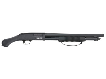 Mossberg 51600 590S Shockwave Full Size Frame 12 Gauge Pump 3" 10+1 18.50" Matte Blued Steel Barrel, Black Anodized Stainless Steel Receiver, Black Raptor Birdshead Grip