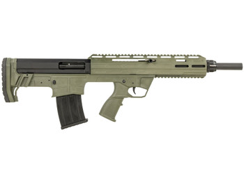 Tokarev USA 21000129 TBP 12 Gauge 3" 5+1 18.50", OD Green, Cheek Riser Compatible Bull-Pup Stock, Flip-Up Sights, 3 Chokes
