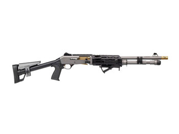 Panzer Arms PAM4NCSGGTMFSS M4 Pro AI Semi-Auto 3" 5+1 18.50" Gray Ported Barrel, Gray w/ Gold Titanium Accents Aluminum Receiver w/Picatinny Rail, Skeleton Stock
